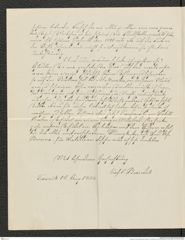 Nachlass Franz Steindachner, Brief von E. Brandis an Franz Steindachner (18.08.1904), Inv.Nr. 52.03, Seite 2